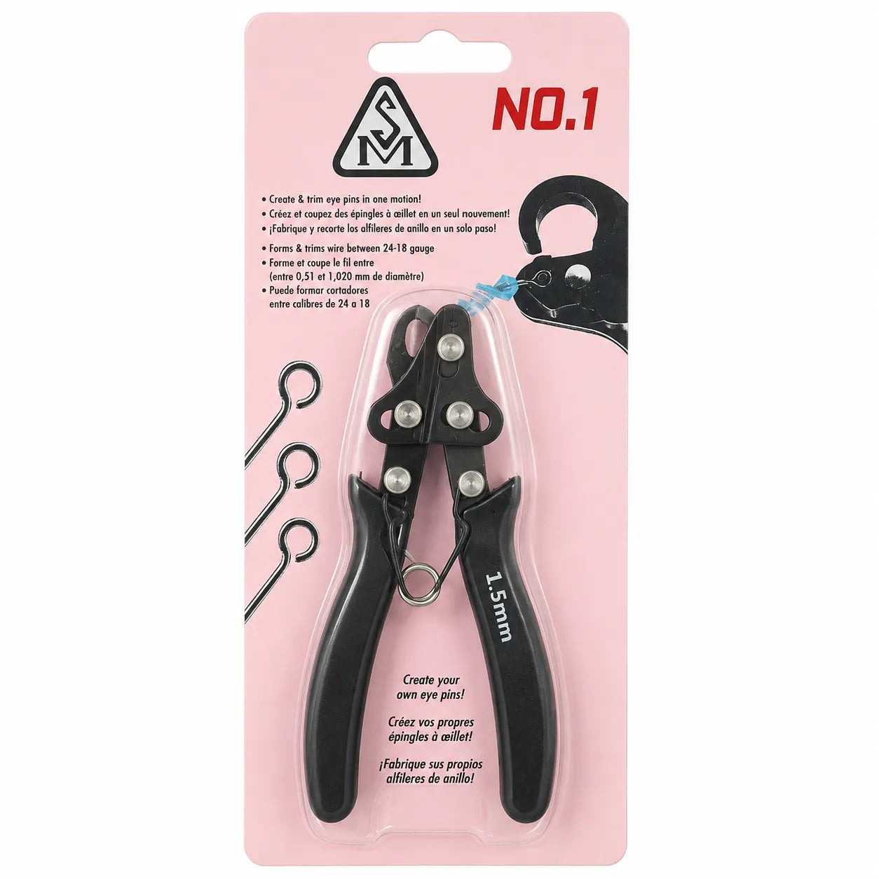 1.5 mm Eye Pin Making Pliers for Jewellery Making – Eye Loop Forming Tool for Wire Wrapping, Earrings, Bracelets & DIY Craft Projects