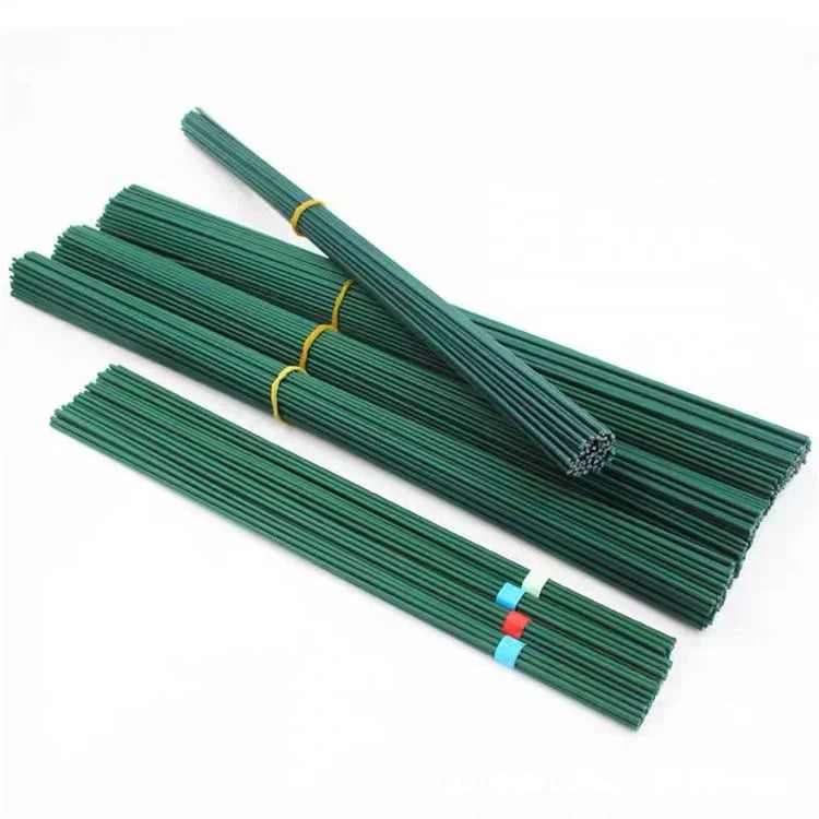 1.5mm Green Plastic Coated Stem Wire – 100 Gram Pack (Approx. 36 Stems)
