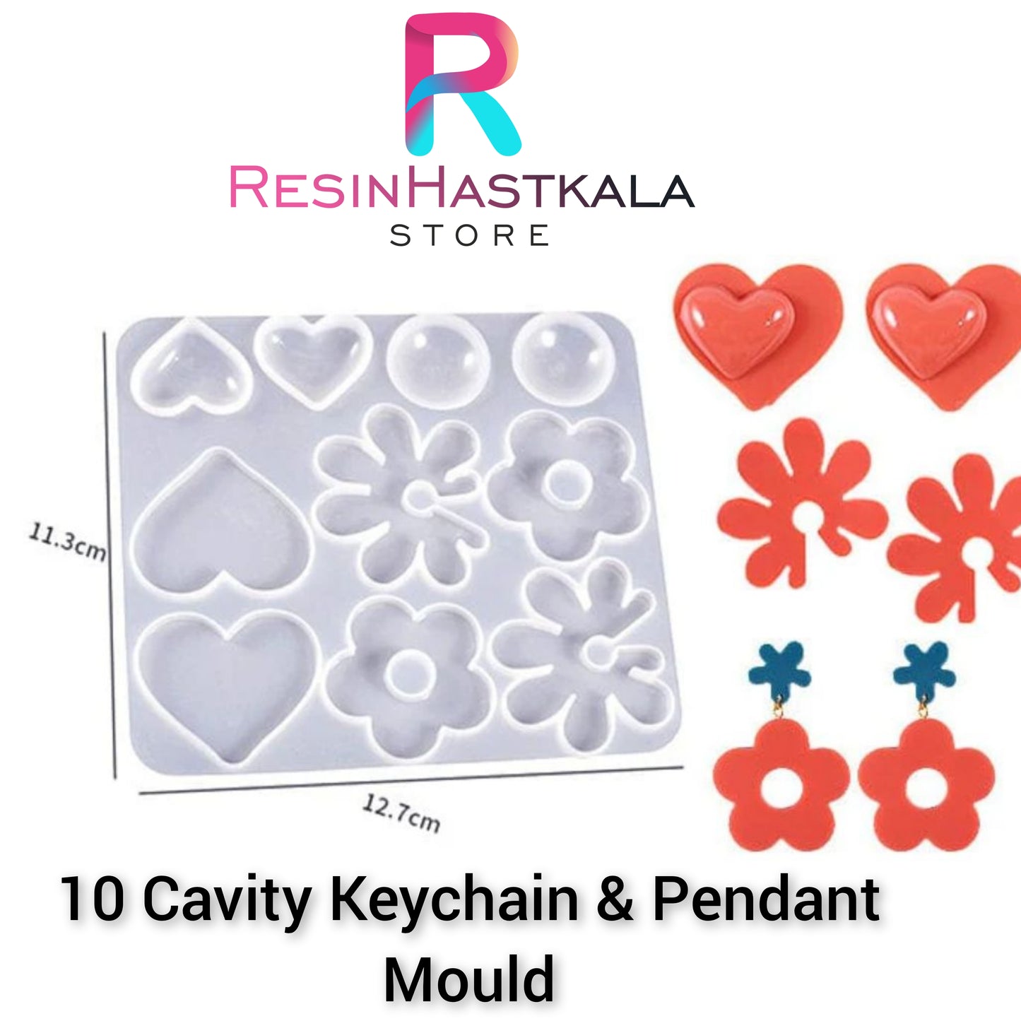 10 Cavity Keychain & Pendant Mould