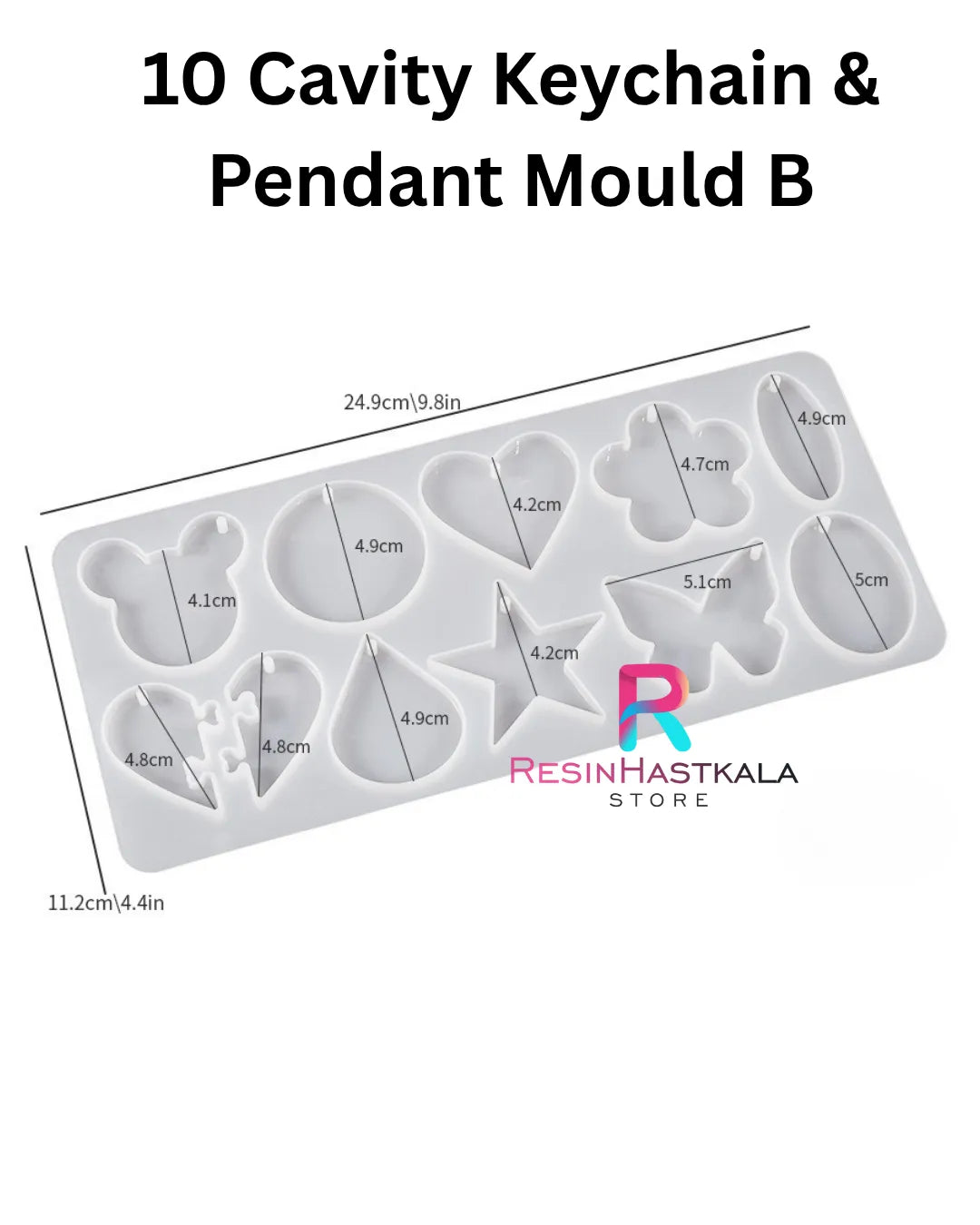 10 Cavity Keychain & Pendant Mould B
