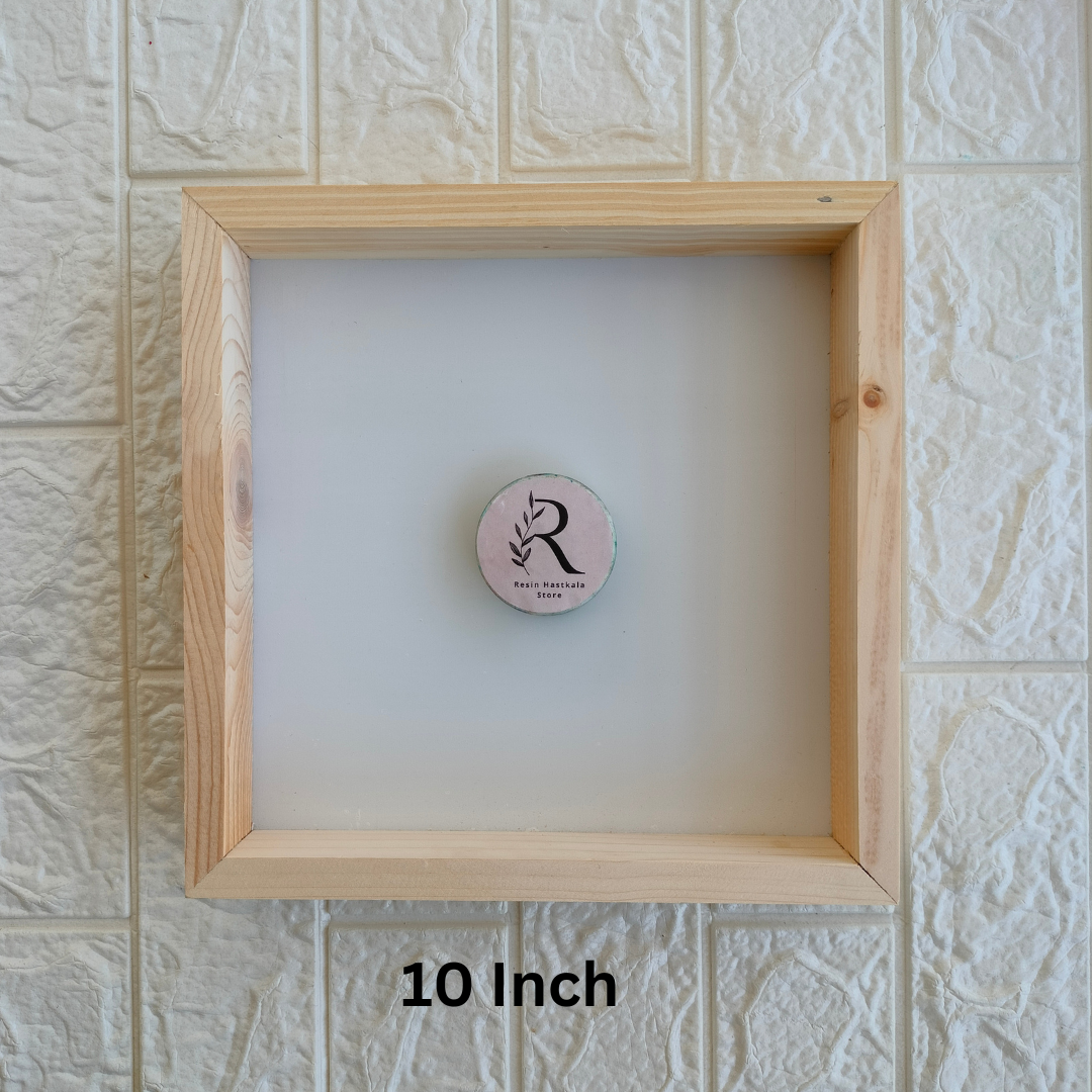 10 Inch Pine Wood Frame With Acrylic Base/ Floting / Varmala Preservation Frame