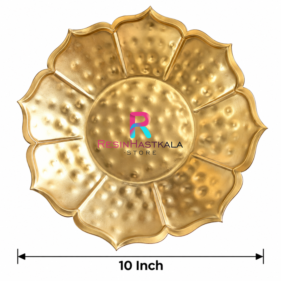 10 Inch Powder-Coated Metal Taj Bowl for Candle Making
