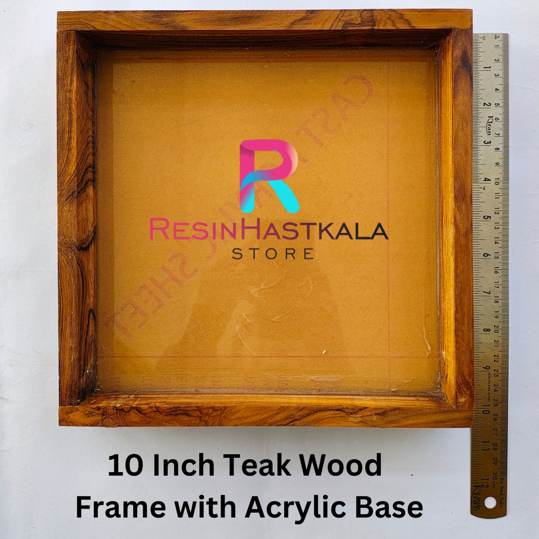 10 Inch Teak Wood Frame with Acrylic Base