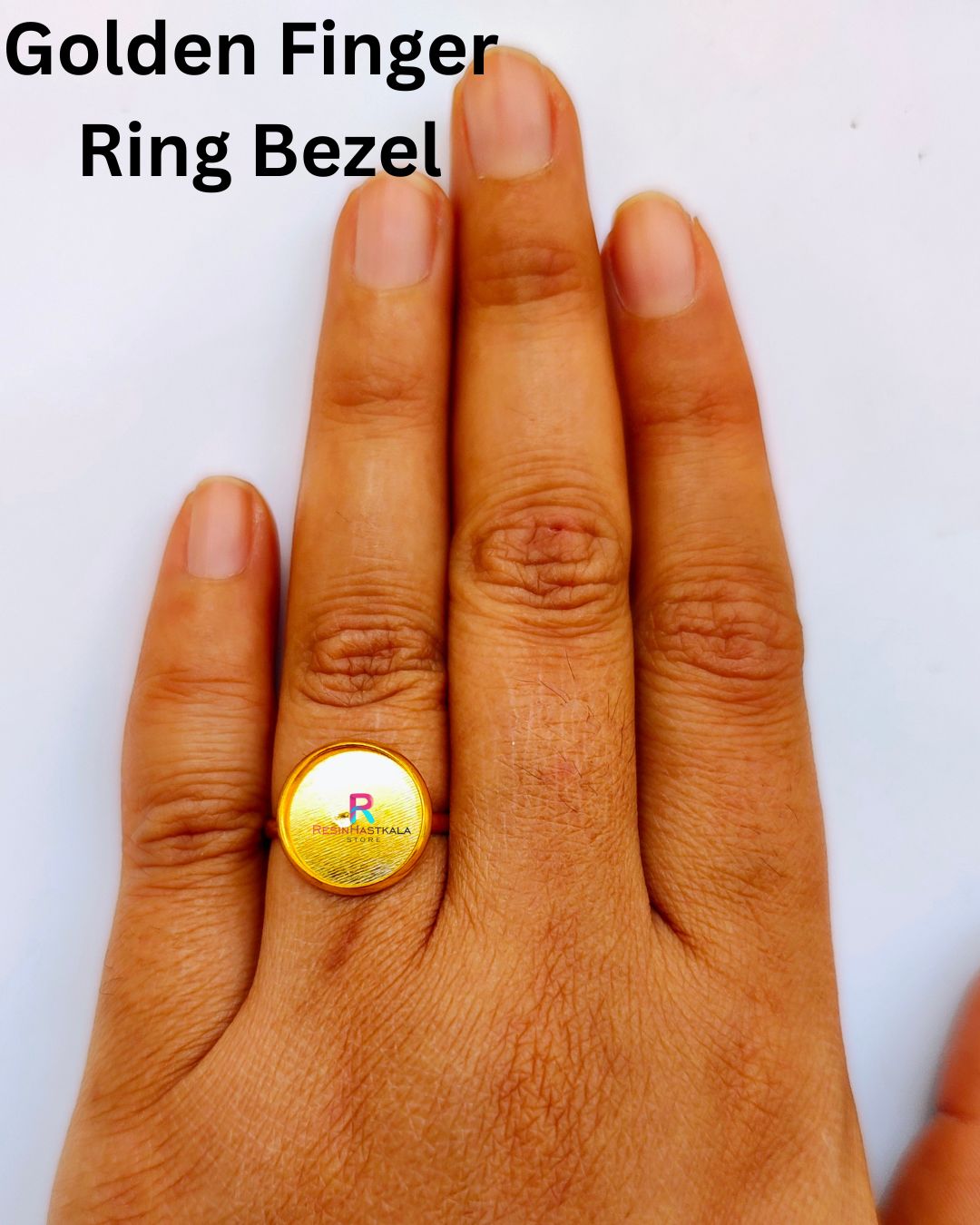 Small Golden Finger Ring Bezel