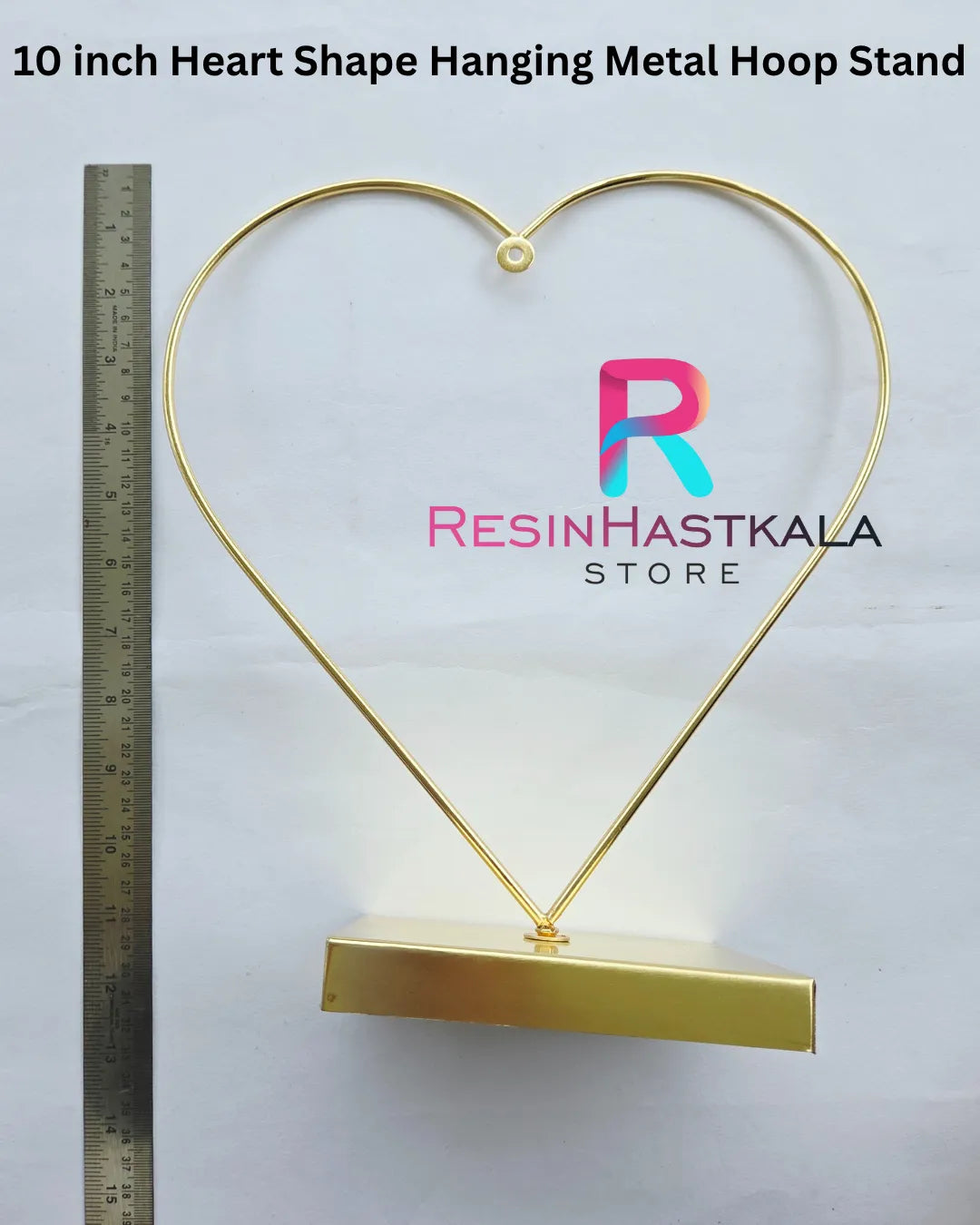 10 inch Heart Shape Hanging Metal Hoop Stand