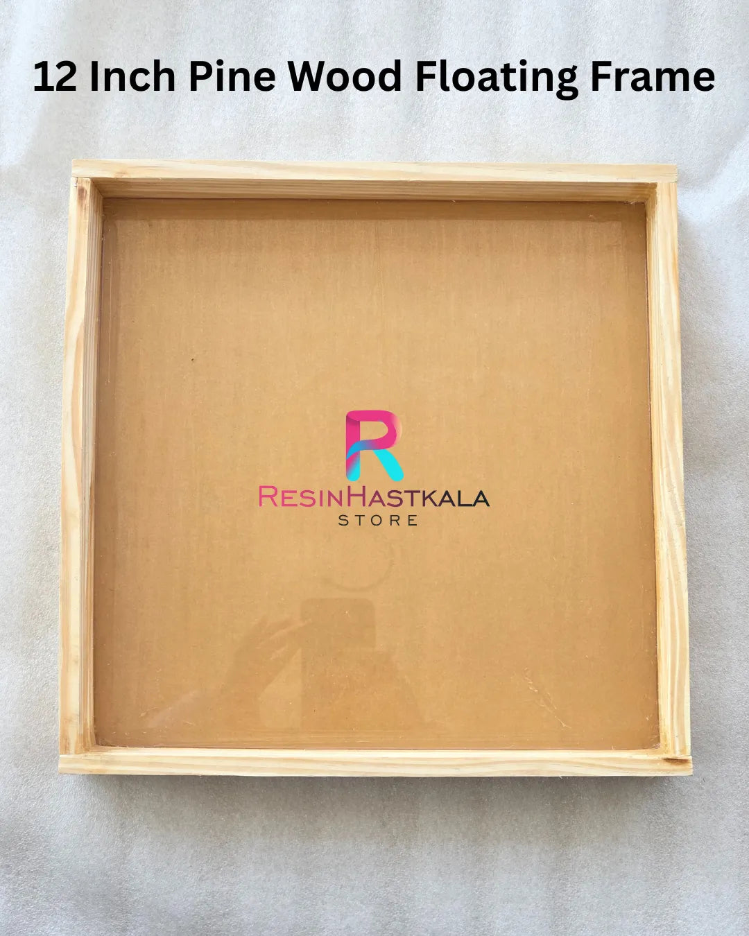12 Inch Pine Wood Floating Frame with Transparent Acrylic Base – Varmala Preservation