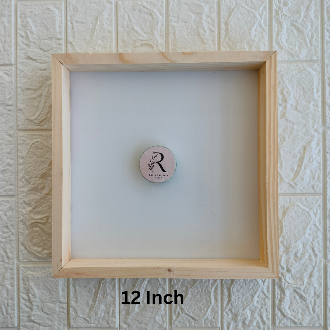 12 Inch Pine Wood Frame With Acrylic Base/ Floting / Varmala Preservation Frame