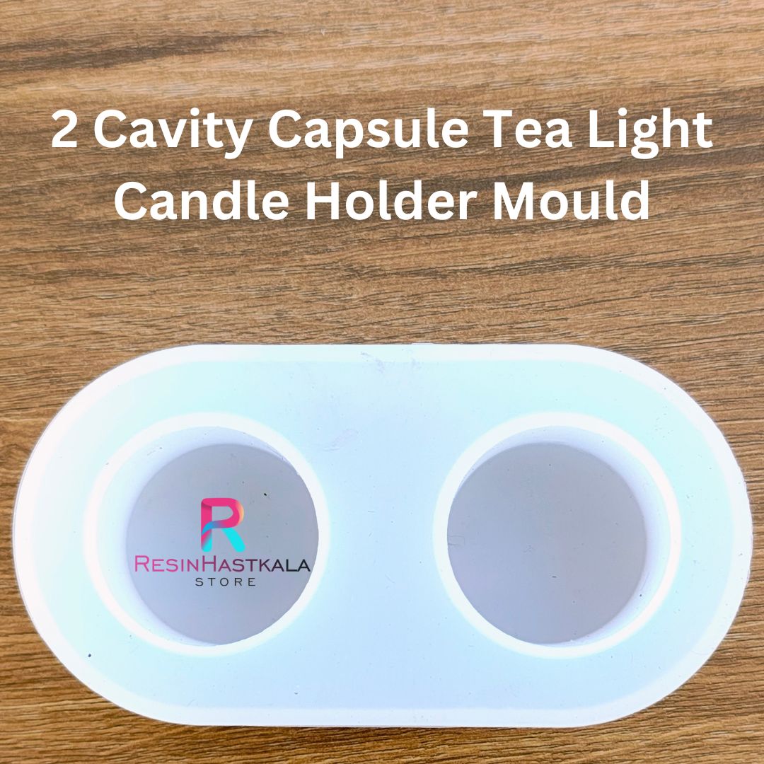 2 Cavity Capsule Tea Light Candle Holder Mould