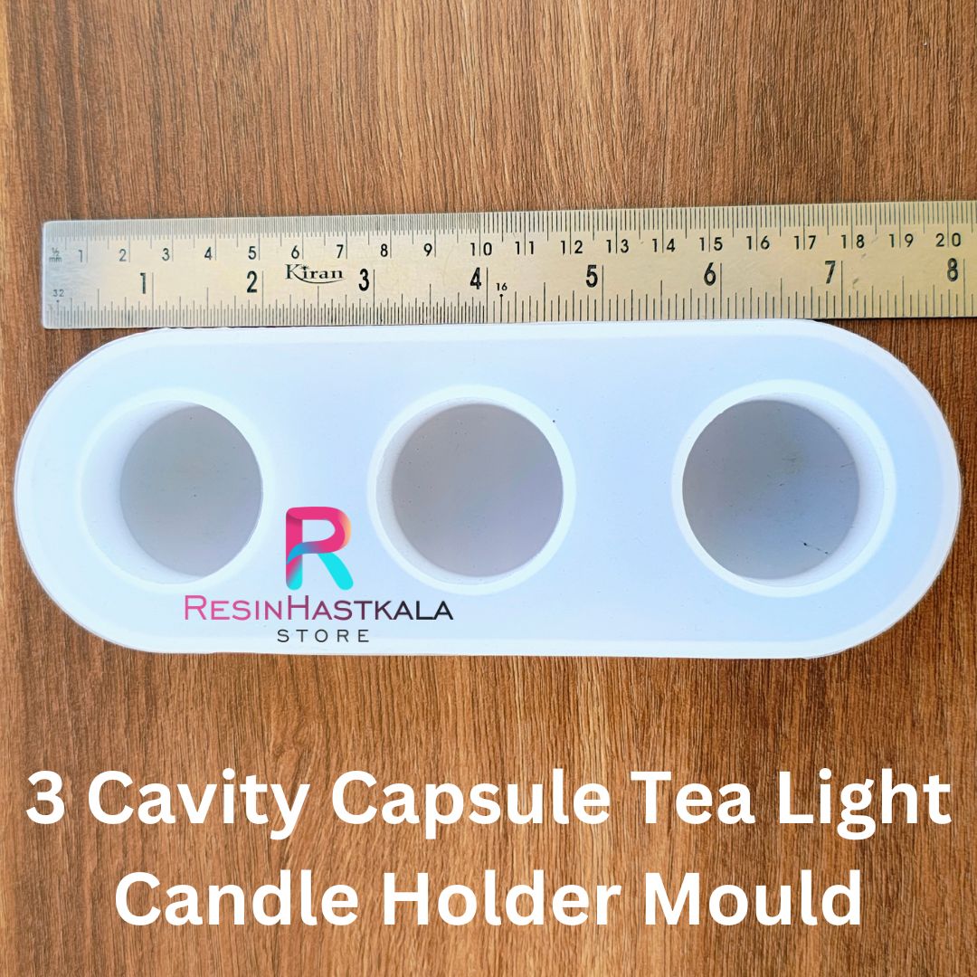 3 Cavity Capsule Tea Light Candle Holder Mould
