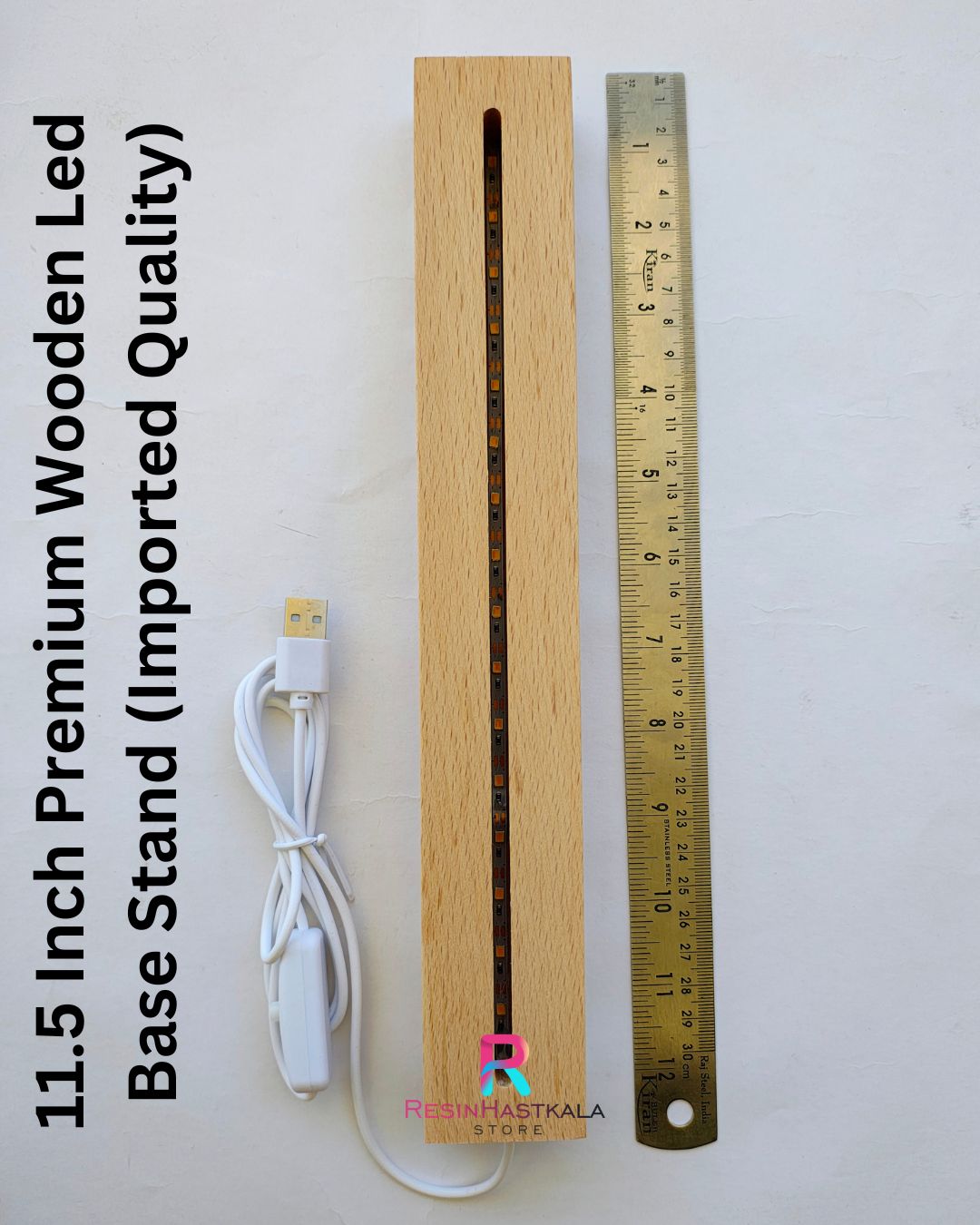 11.5 Inch Premium Wooden Led Base Stand (Imported Quality)