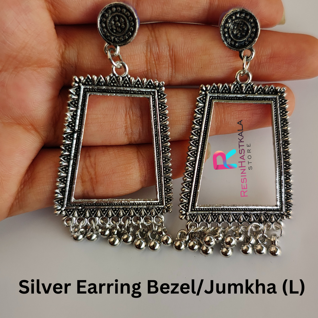 Silver Earring Bezel/Jumkha (L)