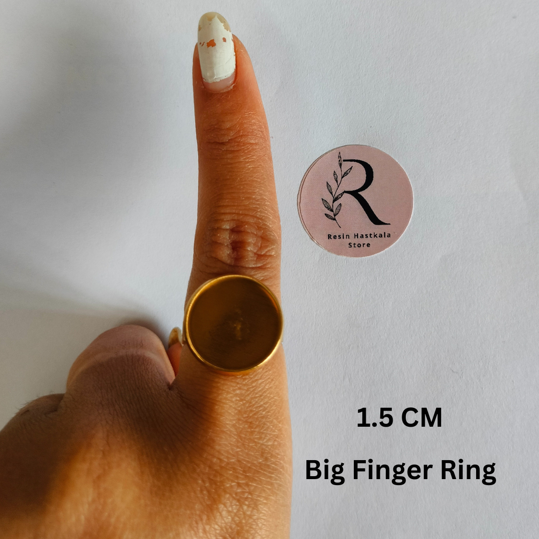 Big Golden Finger Ring Bezel (1.5 Cm)