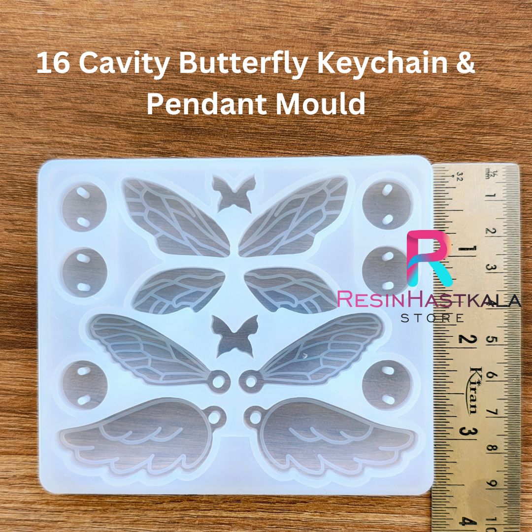 16 Cavity Butterfly Keychain & Pendant Mould