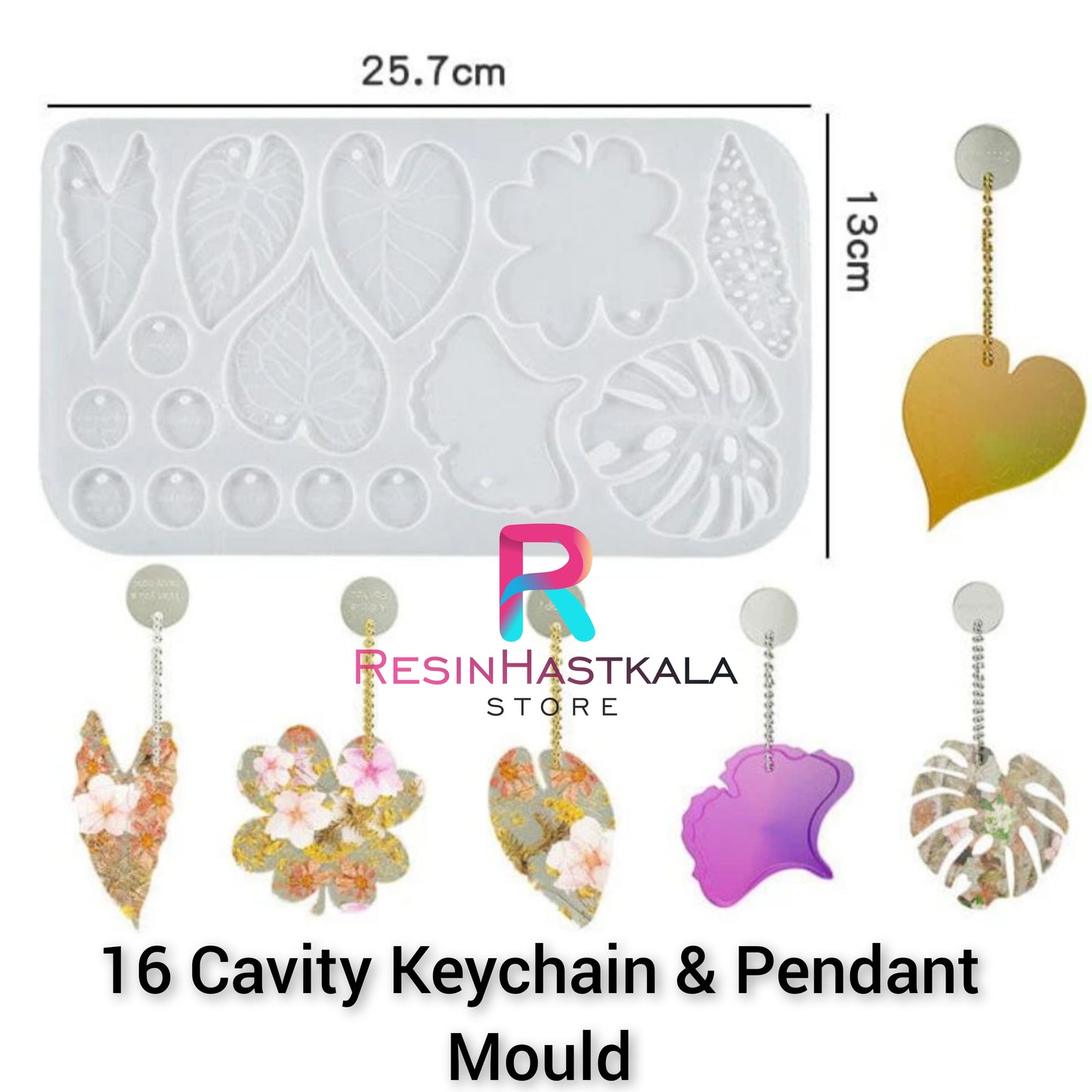 16 Cavity Keychain & Pendant Mould