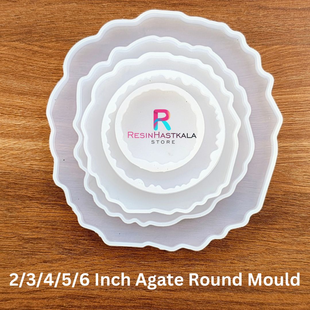 Round Agate Mould Combo Of 5 (2/3/4/5/6 Inch)