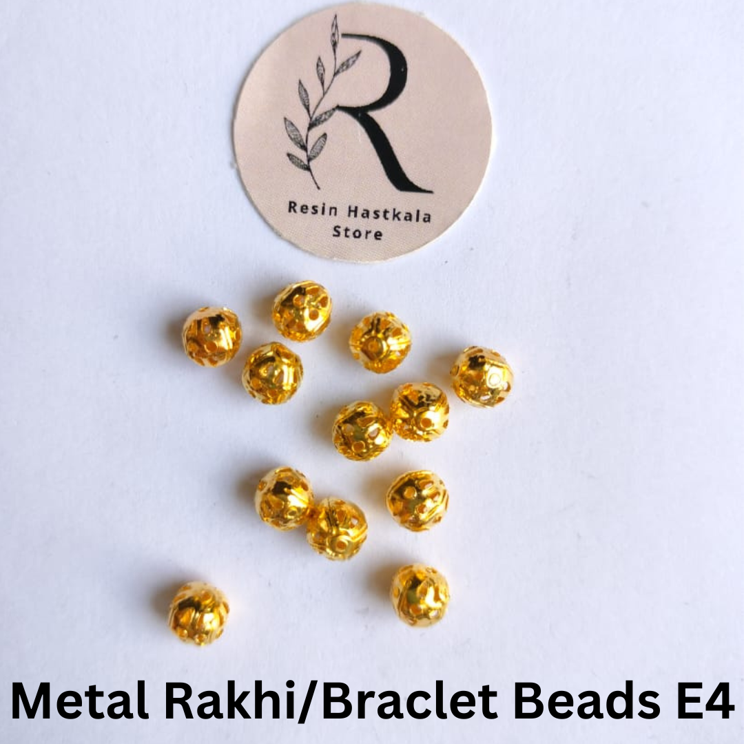 Rakhi / Bracelet Small Size Metal Beads (50 Piece Approx)