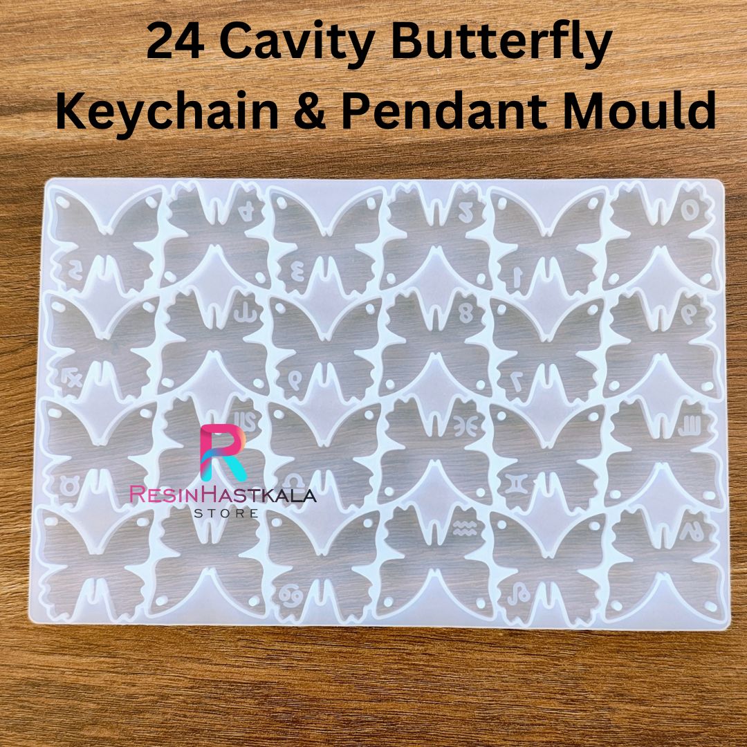 24 Cavity Butterfly Keychain & Pendant Mould