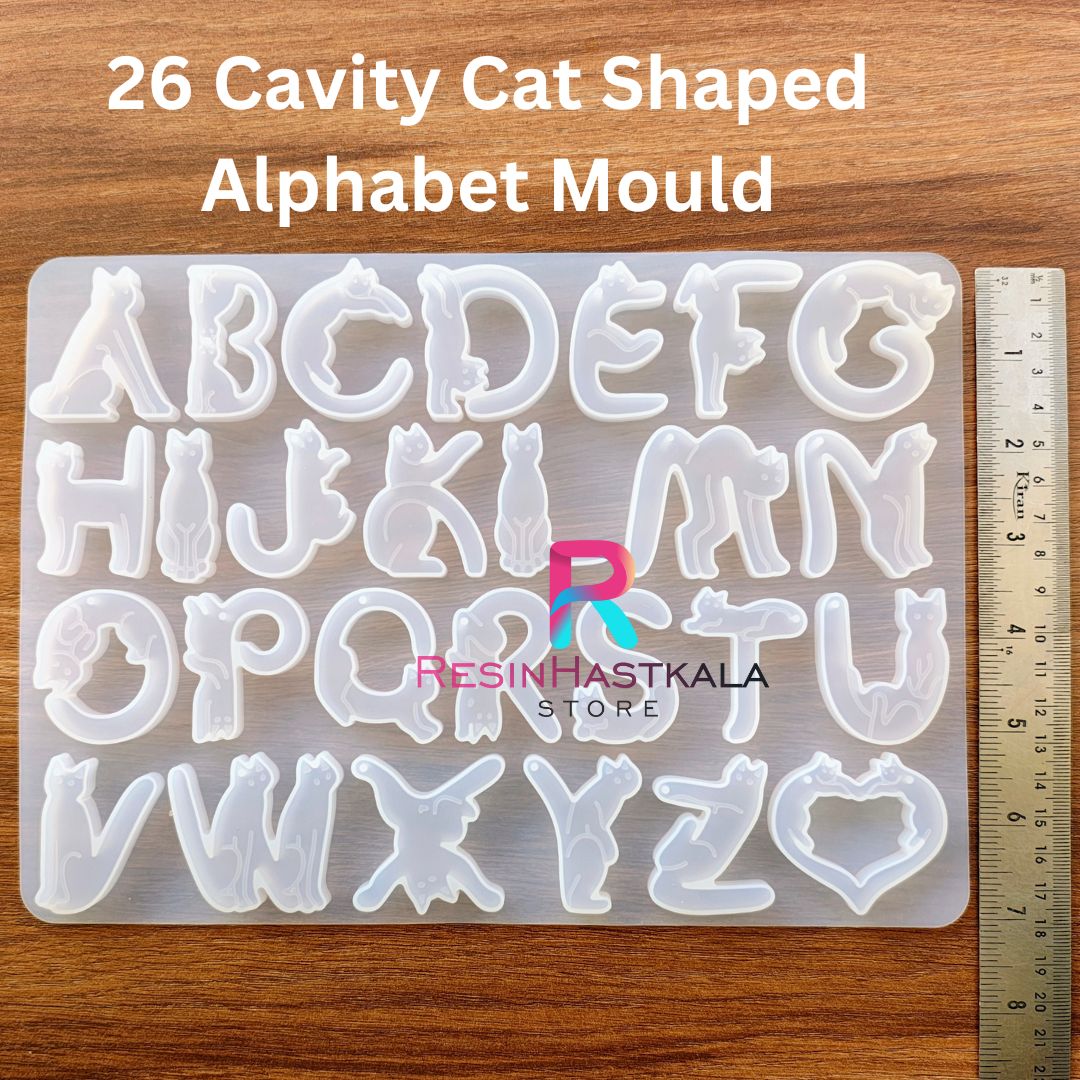 26 Cavity Cat Shaped Abcd / Alphabet Mould