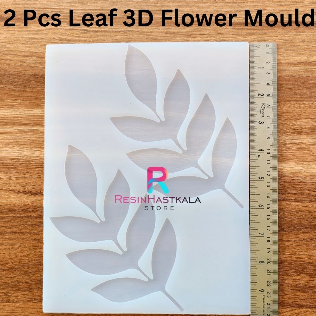 2 Pcs Leaf 3D Flower Mould