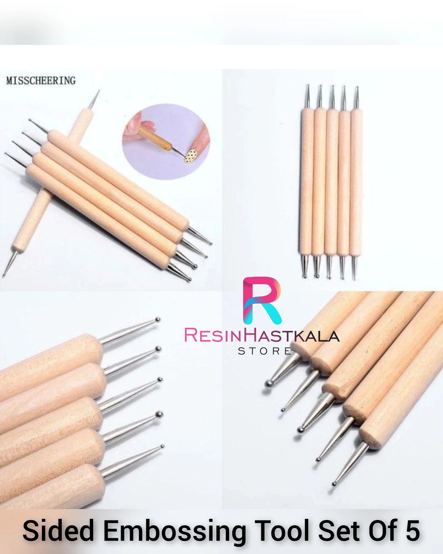 2 Sided Embossing Tool Set Of 5