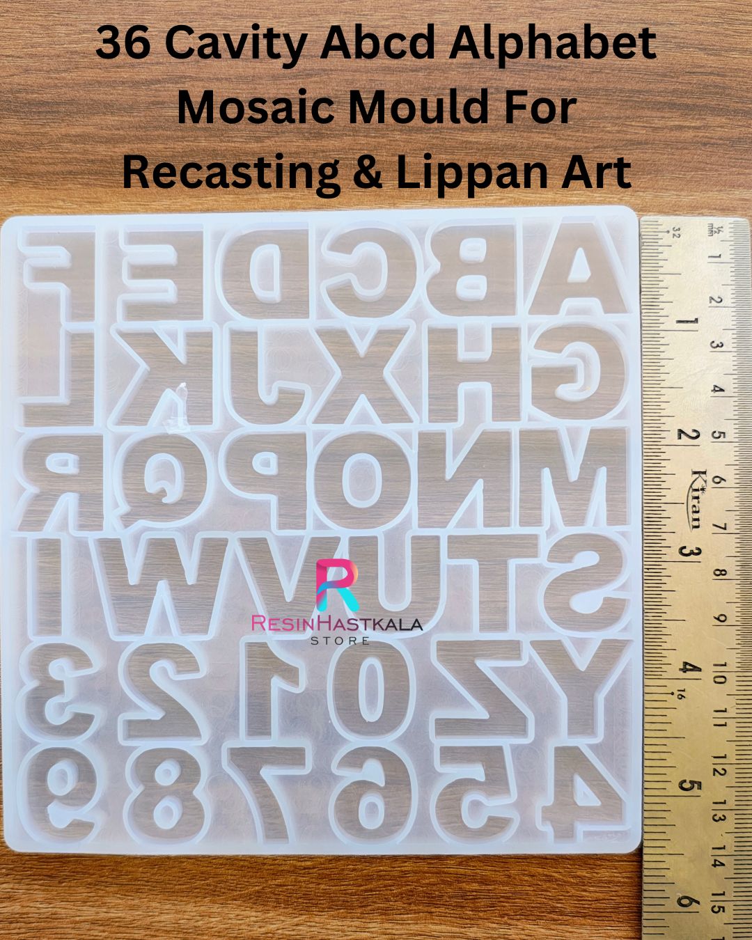 36 Cavity Alphabet / Abcd Mosaic Mould For Recasting & Lippan Art