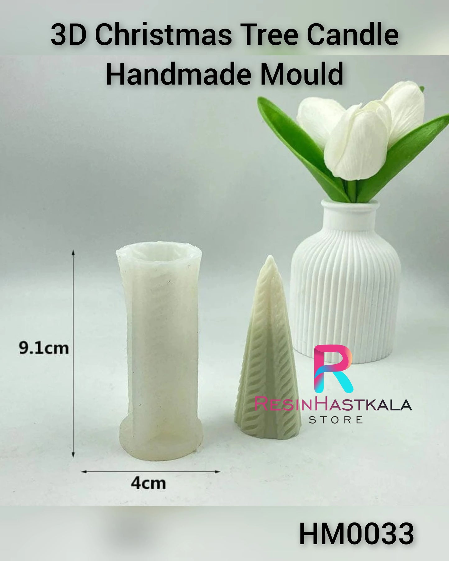 3D Christmas Tree Candle Handmade Mould (HM0033)