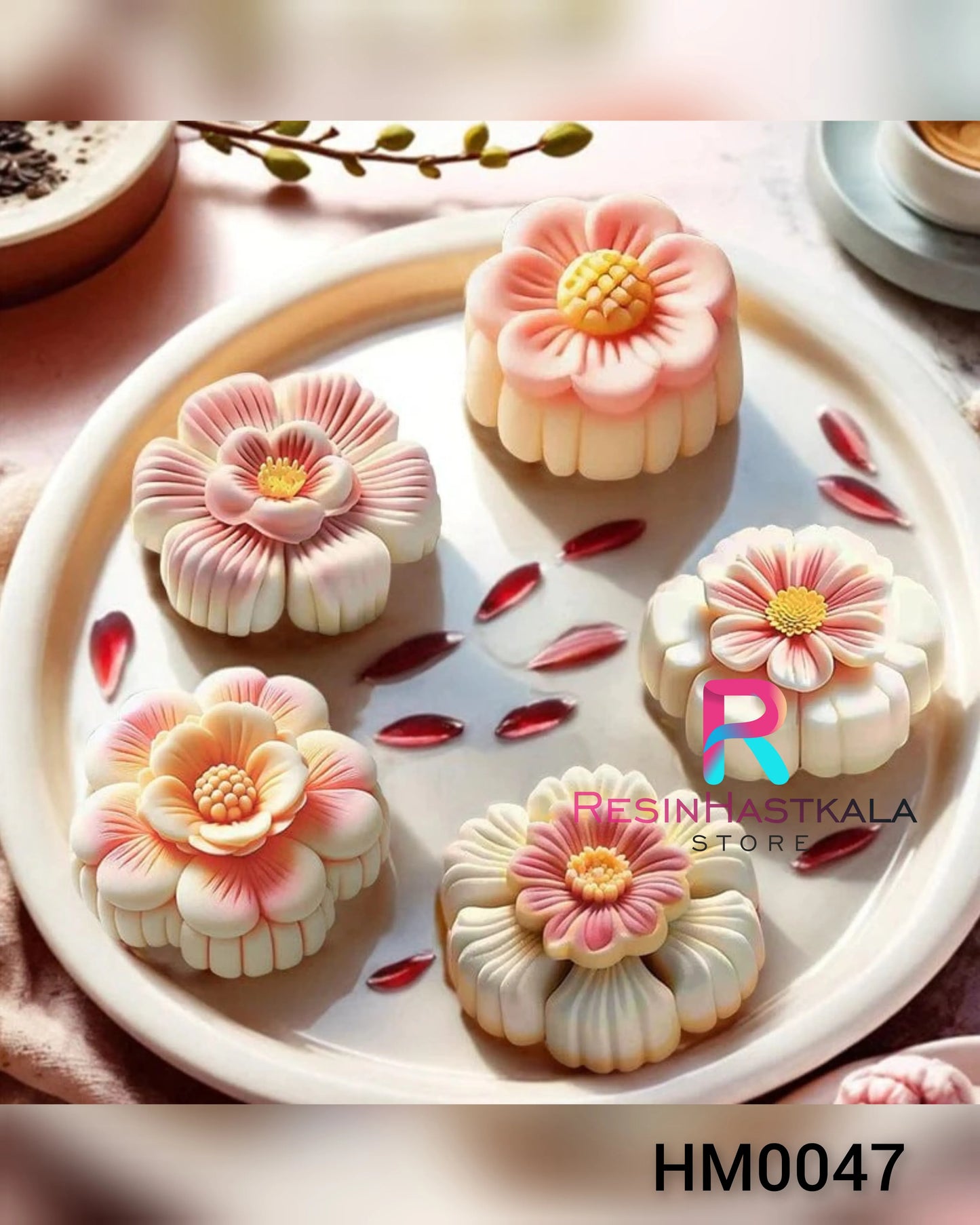 3D Flower Candle Handmade Mould (HM0047)