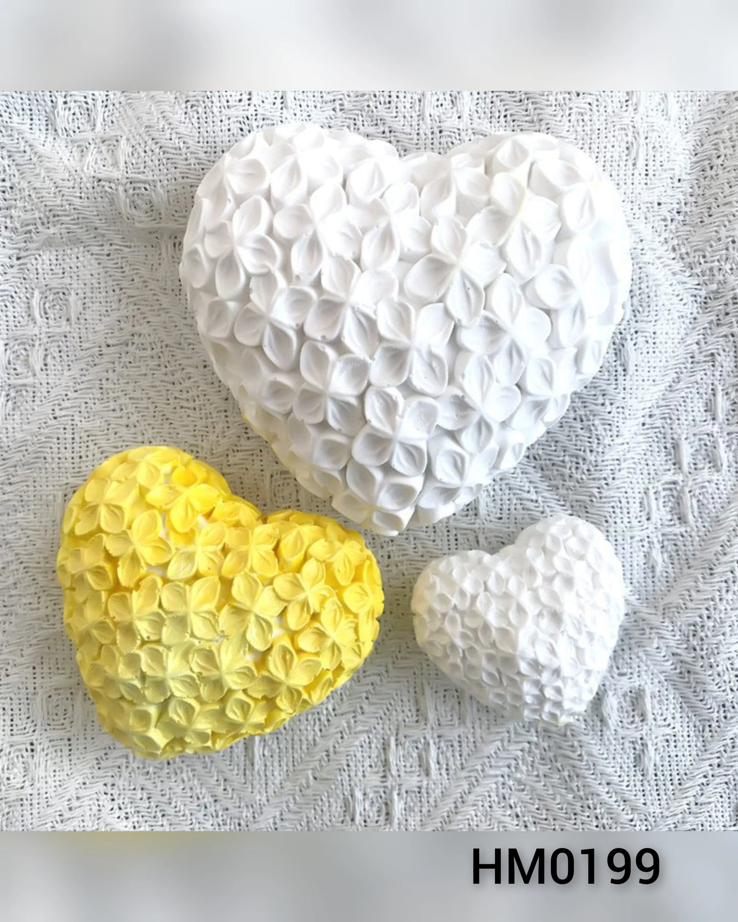 3D Heart-Shaped Plumeria Flower Handmade Mould (HM0199)