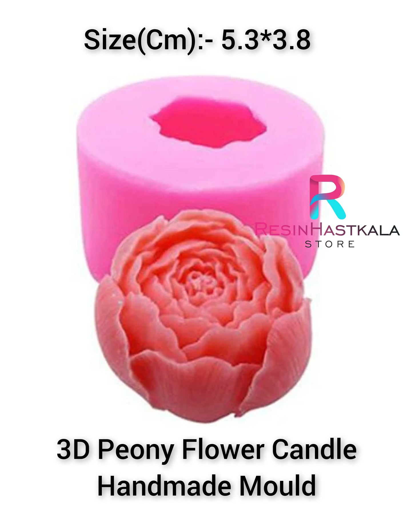 3D Peony Flower Candle Handmade Mould