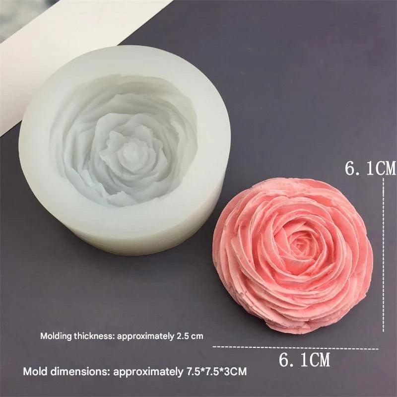 3D Peony Flower Handmade Mould (HM0045)