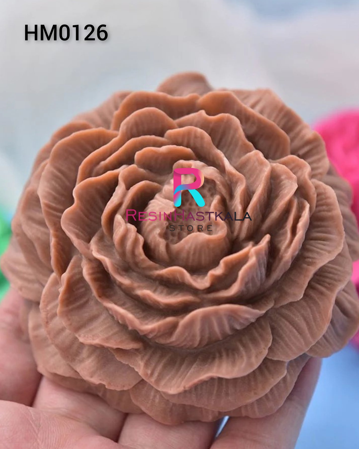 3D Peony Flower Handmade Mould (HM0126)
