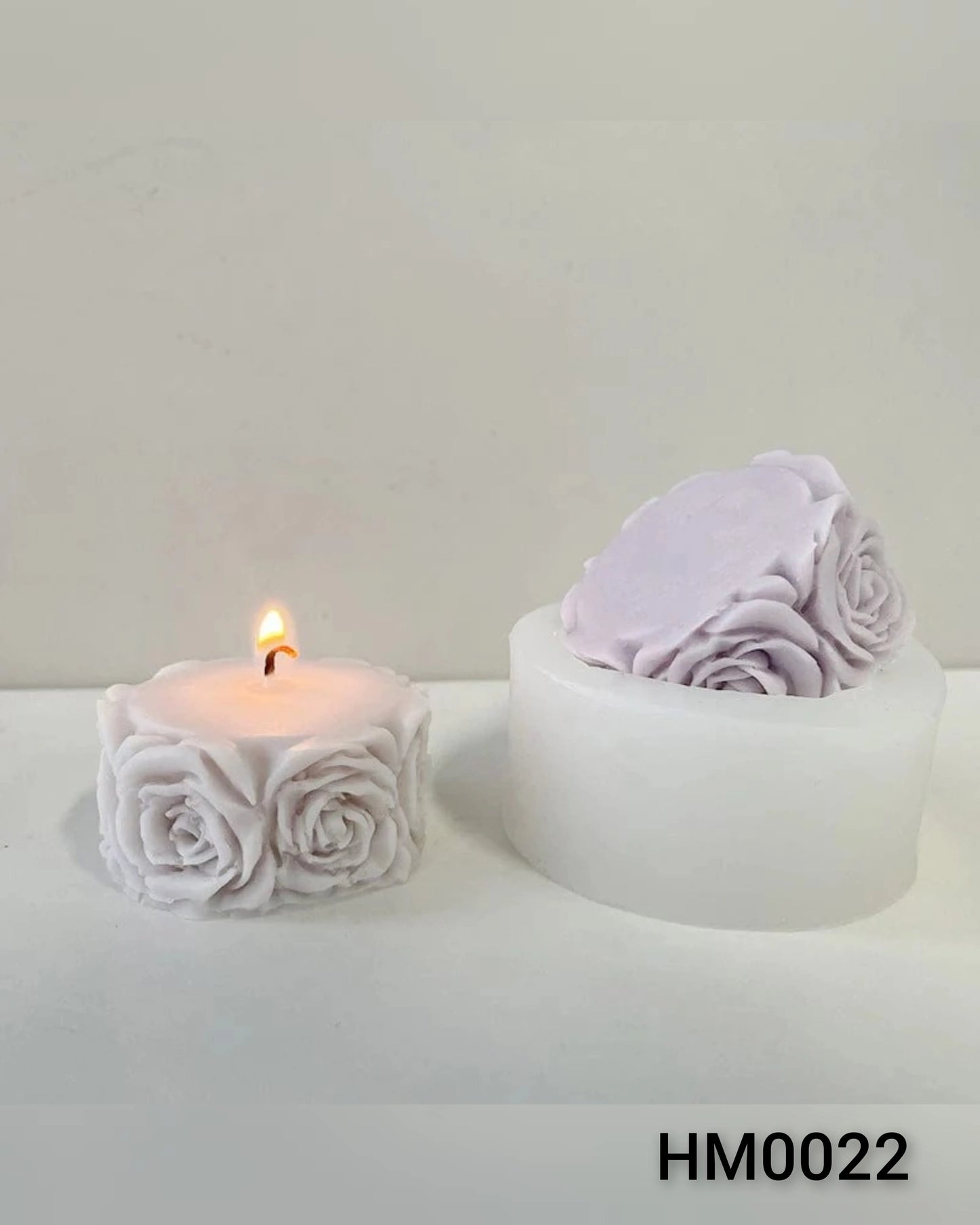 3D Rose Flower Pillar Soap & Candle Handmade Mould