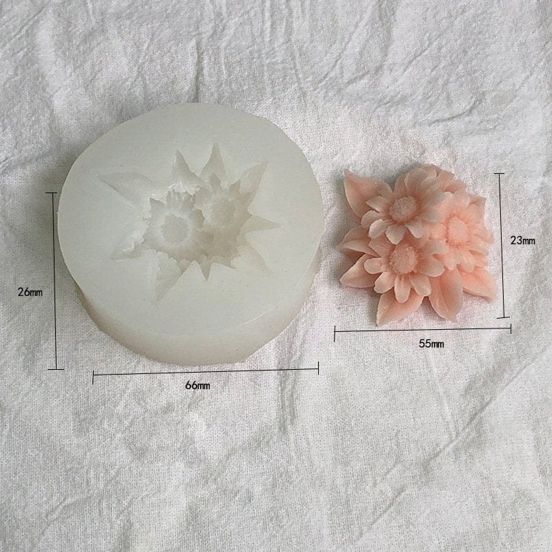 3D Sunflower Candle Handmade Mould (HM0188)