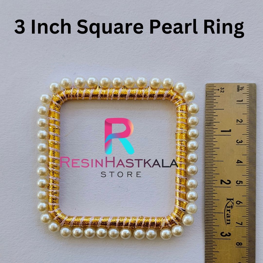 3 Inch Square Pearl Ring