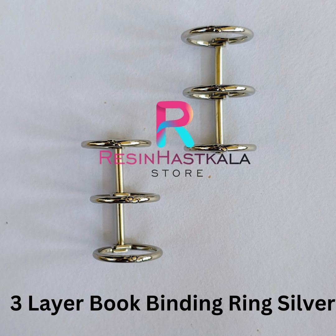 3 Layer Book Binding Ring Silver (2 Piece)