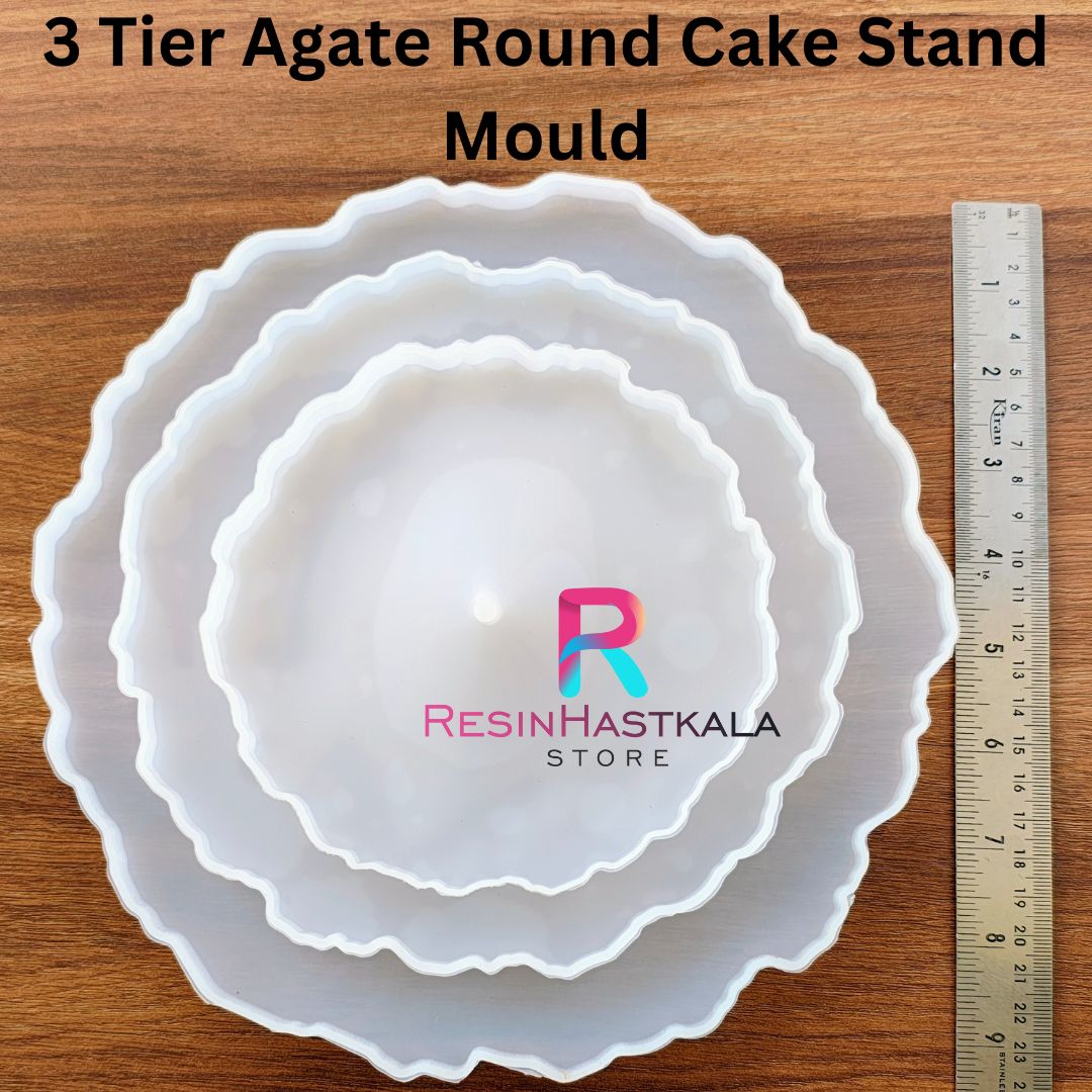 3 Tier Agate Round Cake Stand Mould