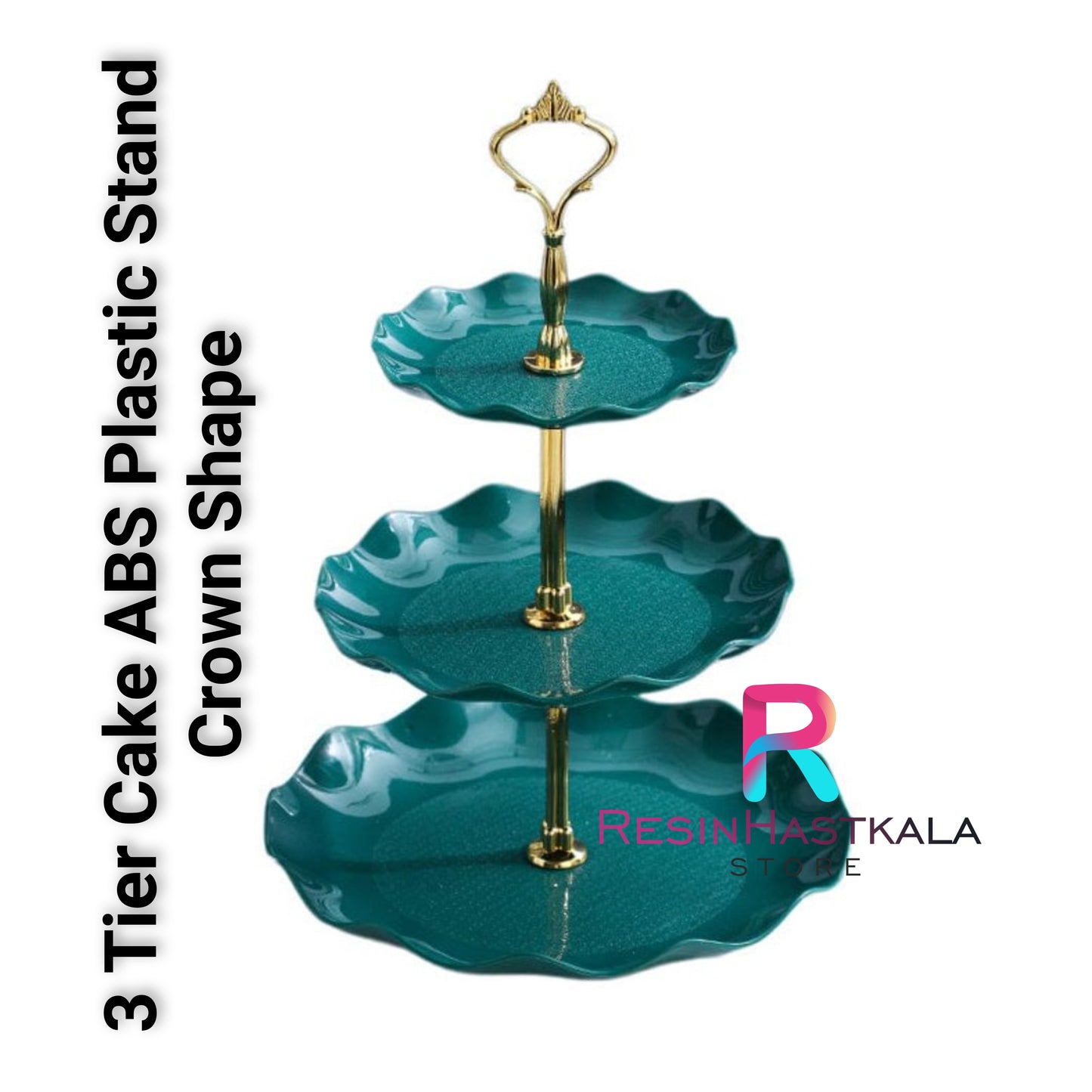 3 Tier Cake ABS Plastic Stand Crown Shape