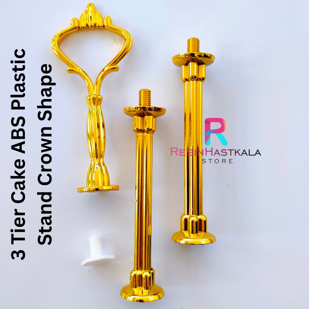 3 Tier Cake ABS Plastic Stand Crown Shape
