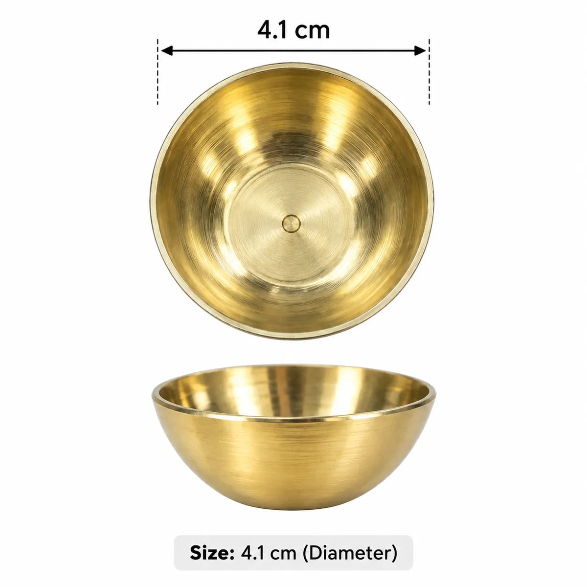 4.1 Cm Brass Bowl / Metal Katori