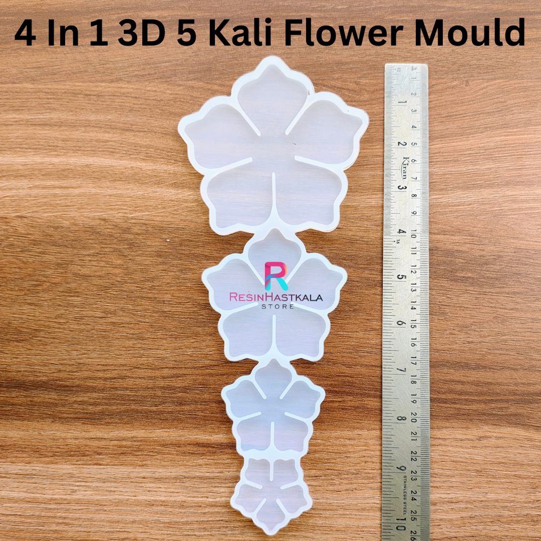 4 In 1 3D 5 Kali Flower Mould