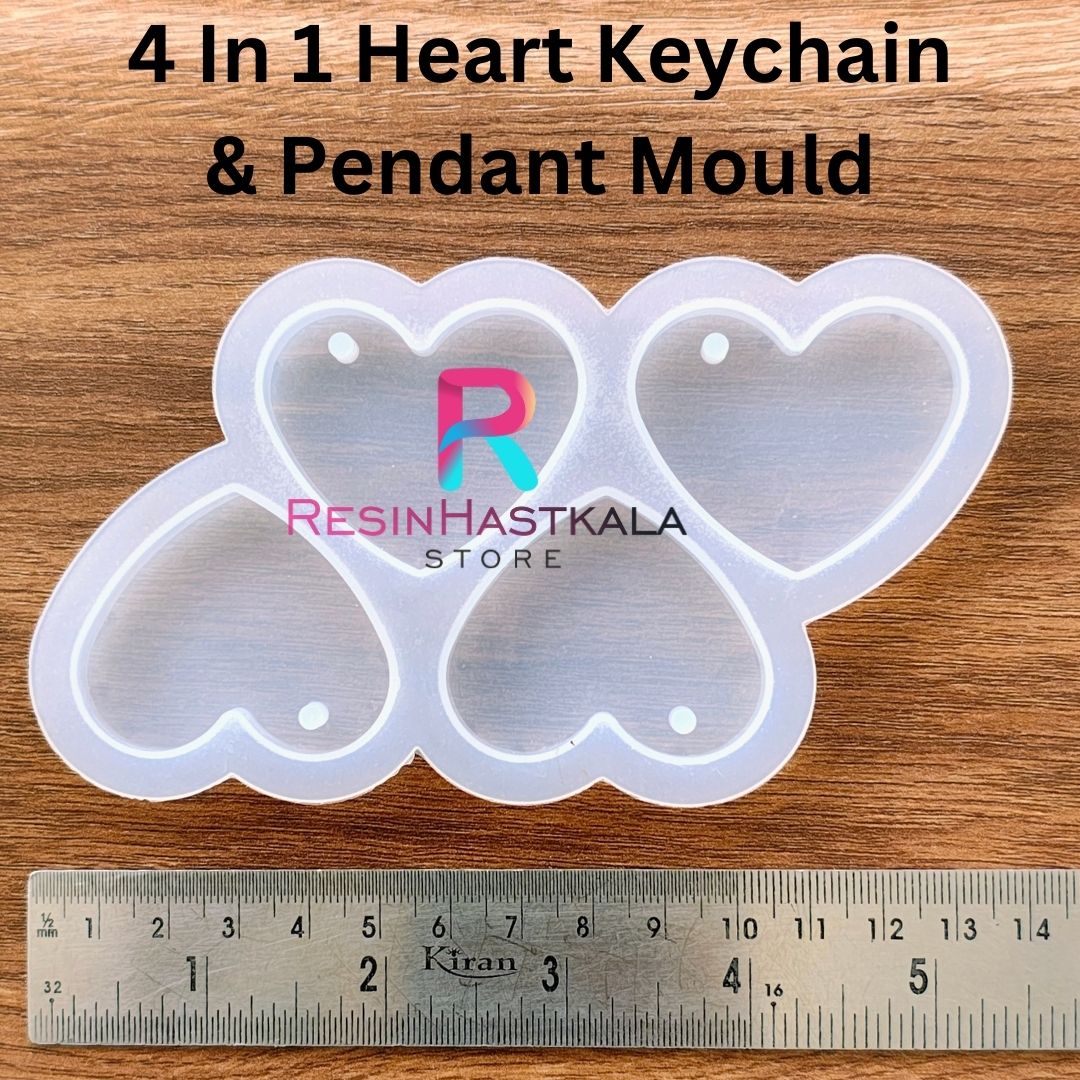 4 In 1 Heart Keychain & Pendant Mould