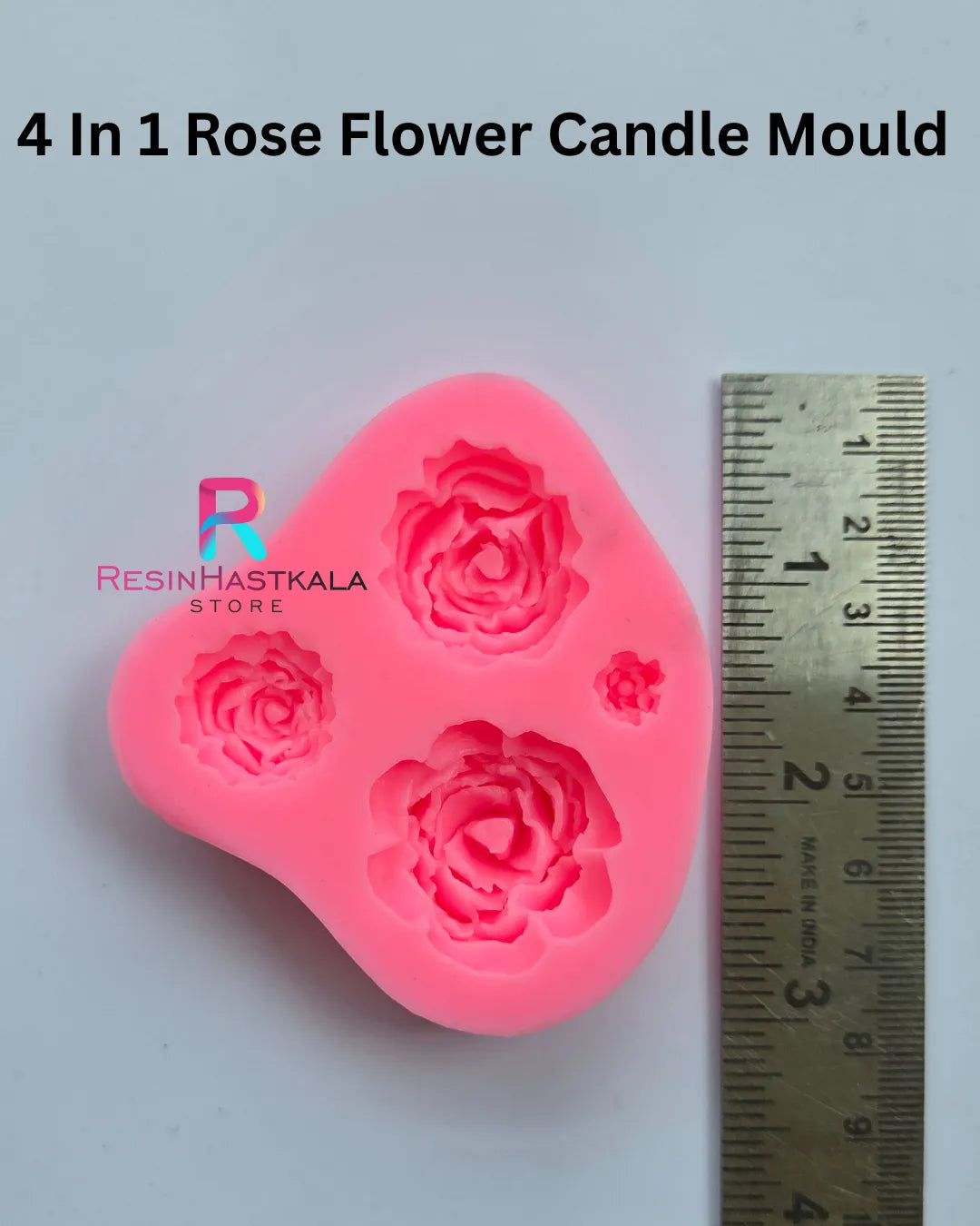 4 In 1 Rose Flower Candle Mould