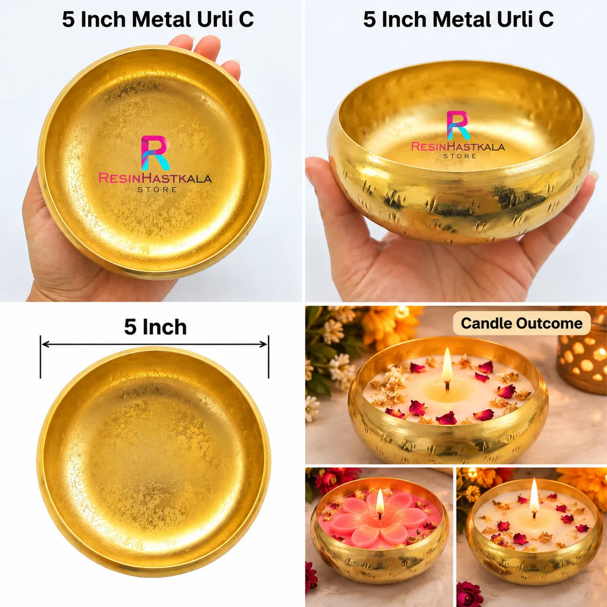 5 Inch Metal Urli C