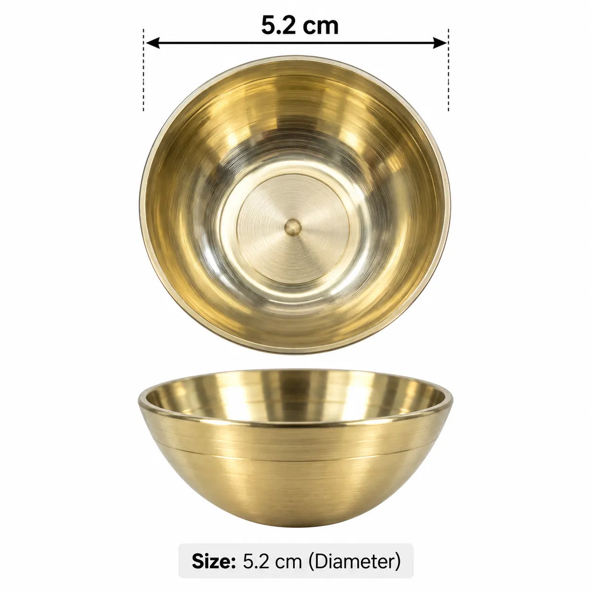 5.2 Cm Brass Bowl / Metal Katori