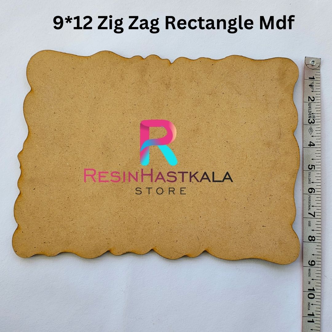 9*12 Agate / Zig-Zag Rectangle Mdf For Mantra And Name Plate