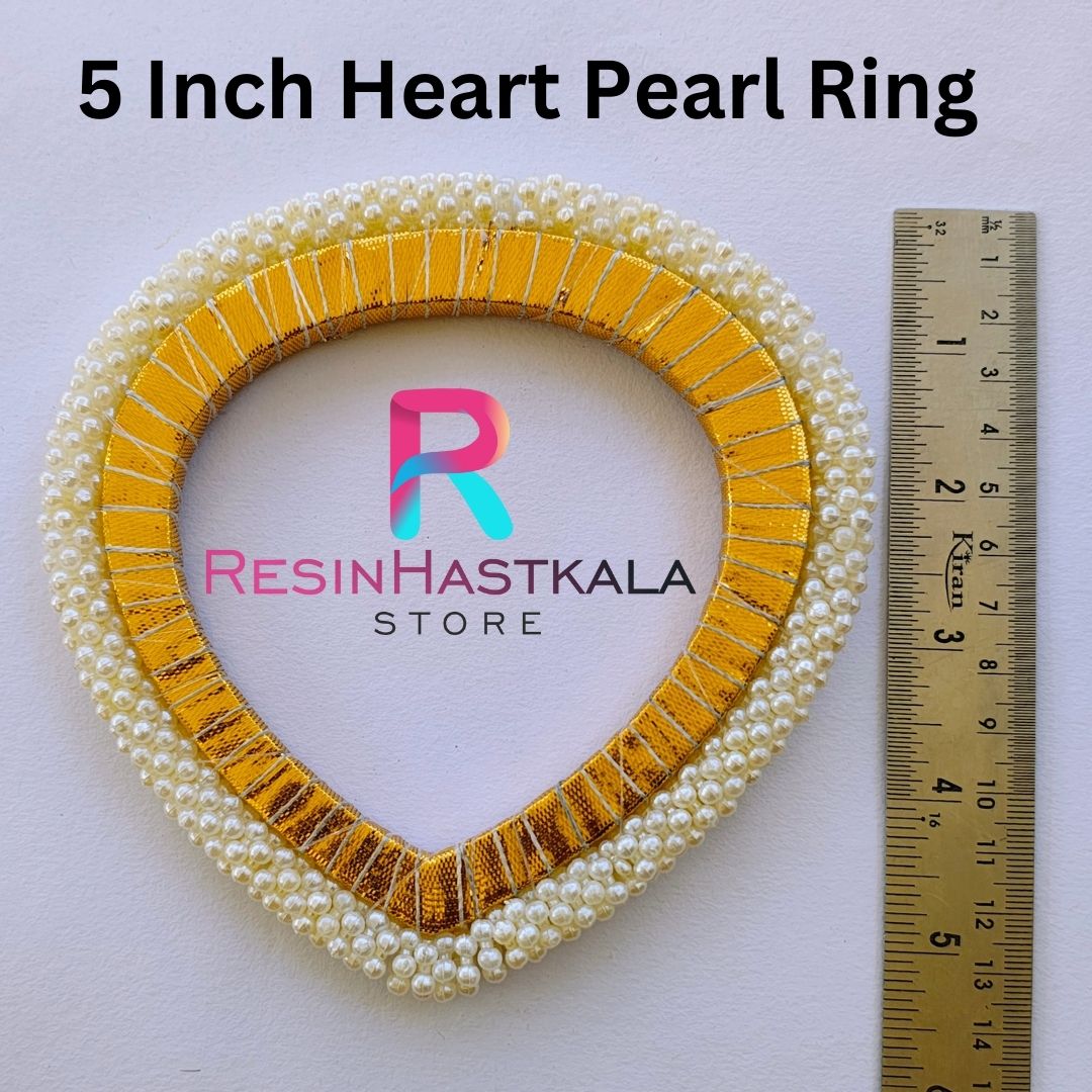 5 Inch Heart Pearl Ring