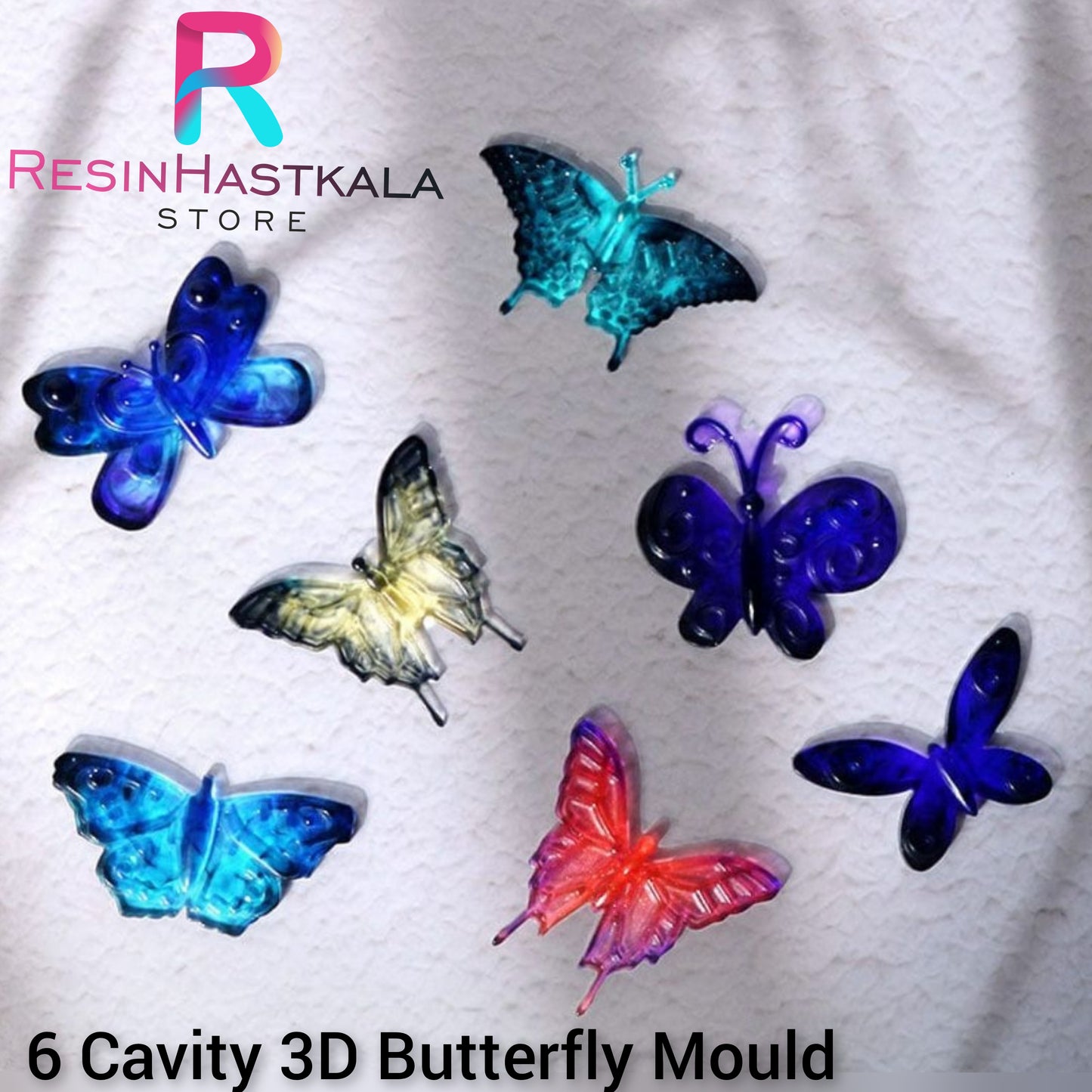 6 Cavity 3D Butterfly Mould