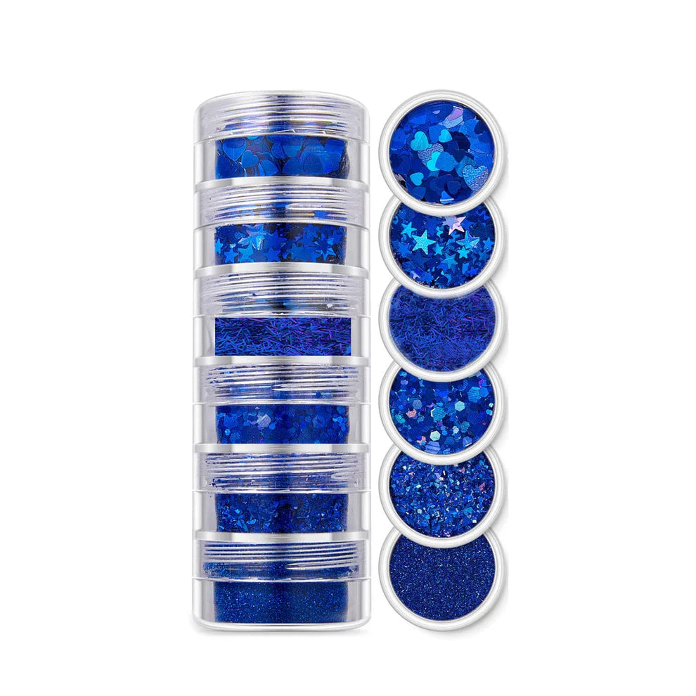 Blue 6 In 1 Glitter & Chunks