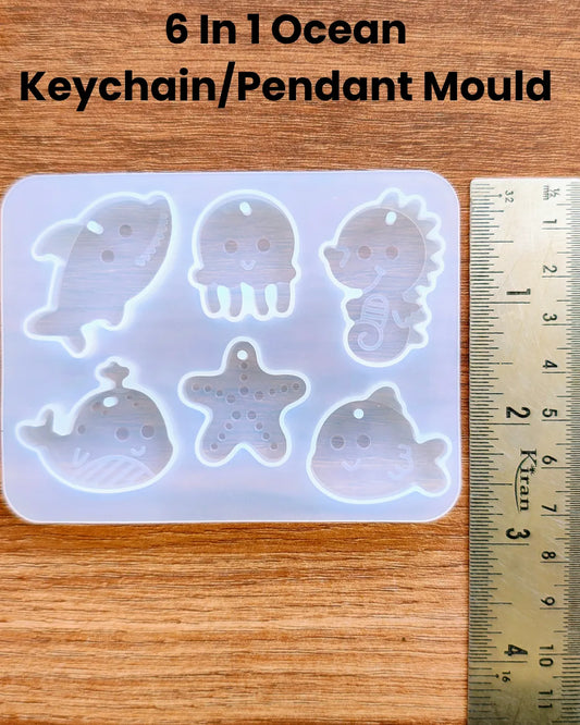 6 In 1 Ocean Keychain / Pendant Mould