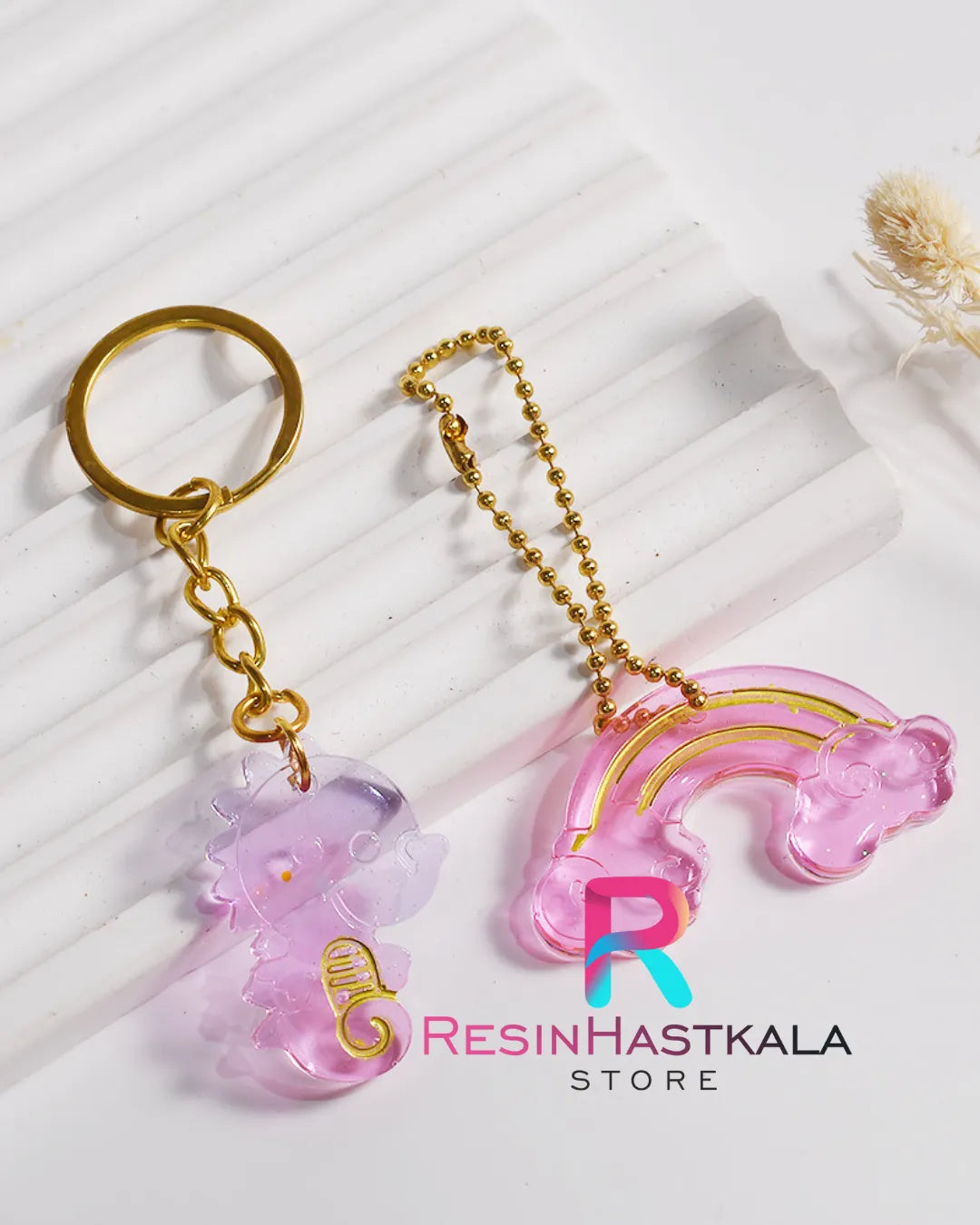 6 In 1 Rainbow Diamond Keychain / Pendant Mould